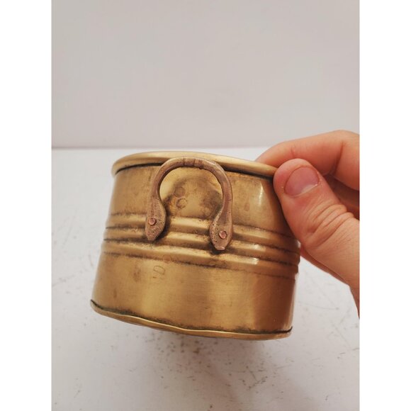 Vintage Brass Planter,- With Handles -Brass Rectangle Planter Vintage oval brass - Picture 4 of 10